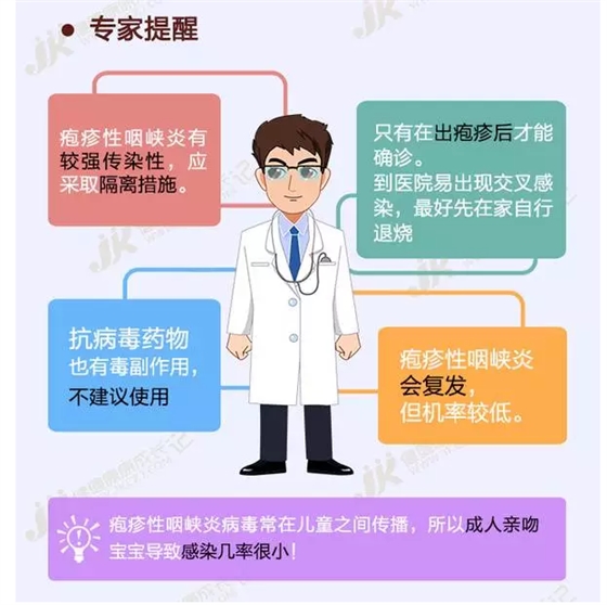 小兒皰疹性咽峽炎的治療和預防