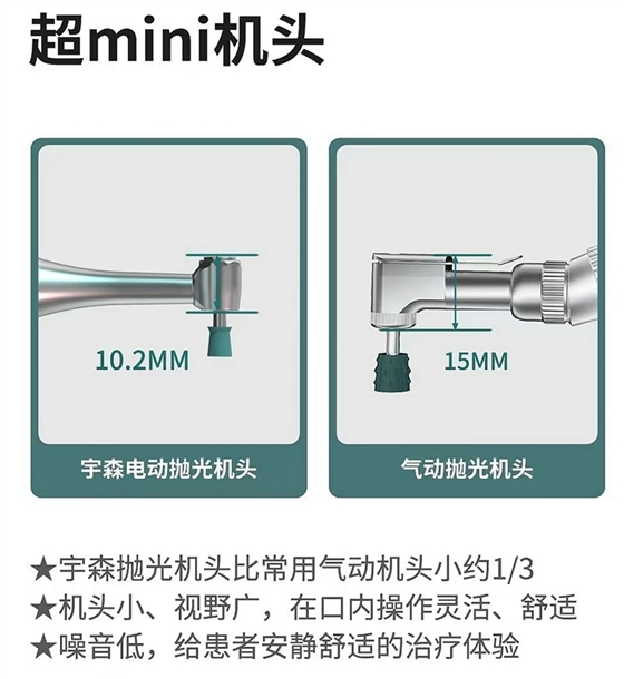 宇森PMTC牙科拋光機迷你機頭