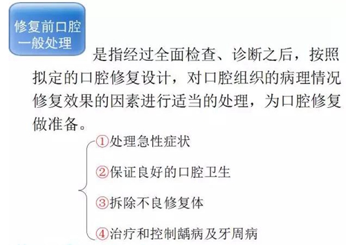 	口腔修復治療中，常見臨床接診流程